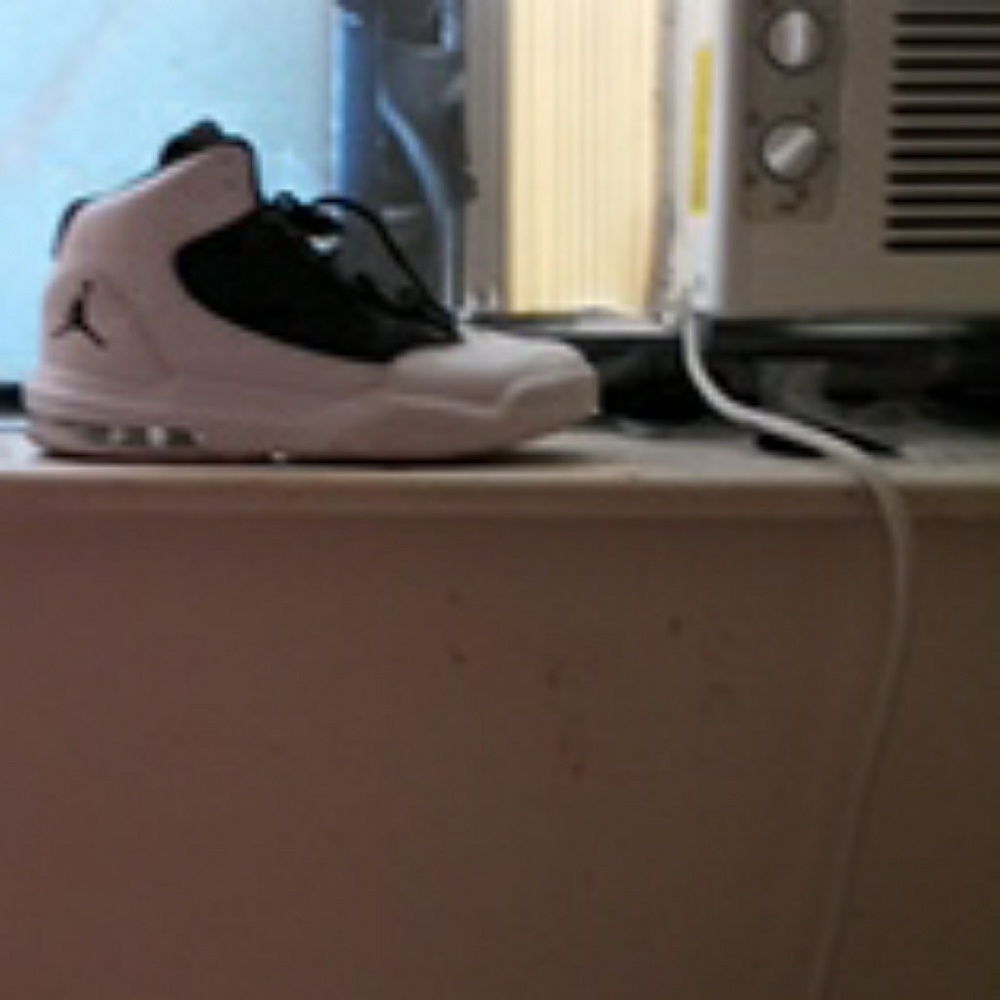 White and black Jordans